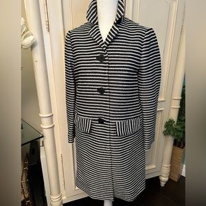 Tory Burch Navy/White striped jacket Sz S